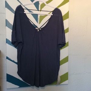 Crisscross V Neck Tee